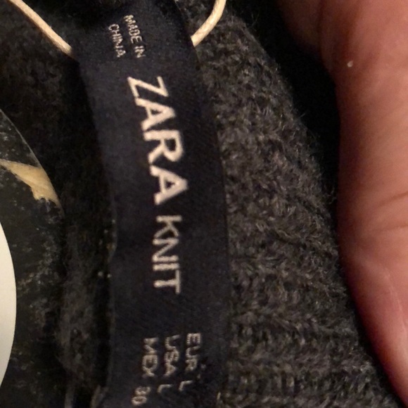 Zara Argyle Pattern Frayed Sweater - Picture 5 of 6